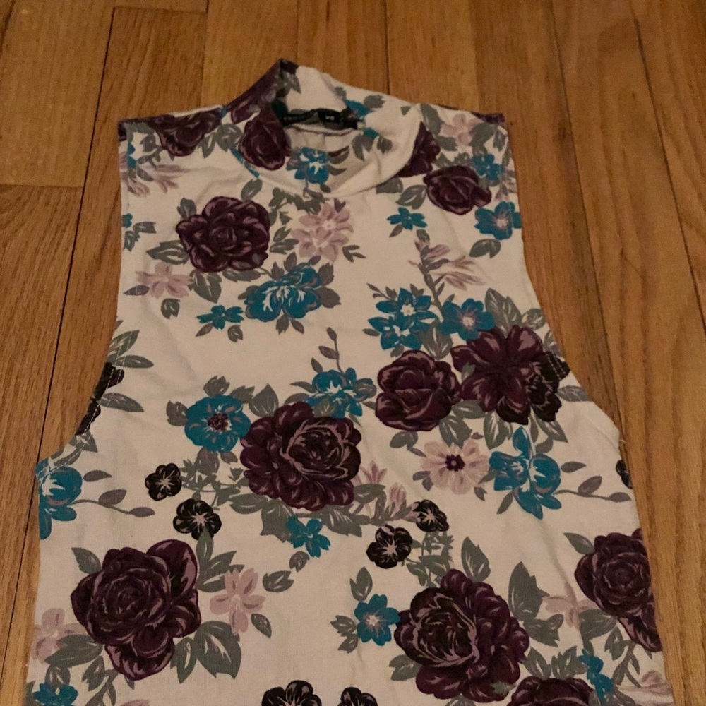 Tank top with mock turtleneck